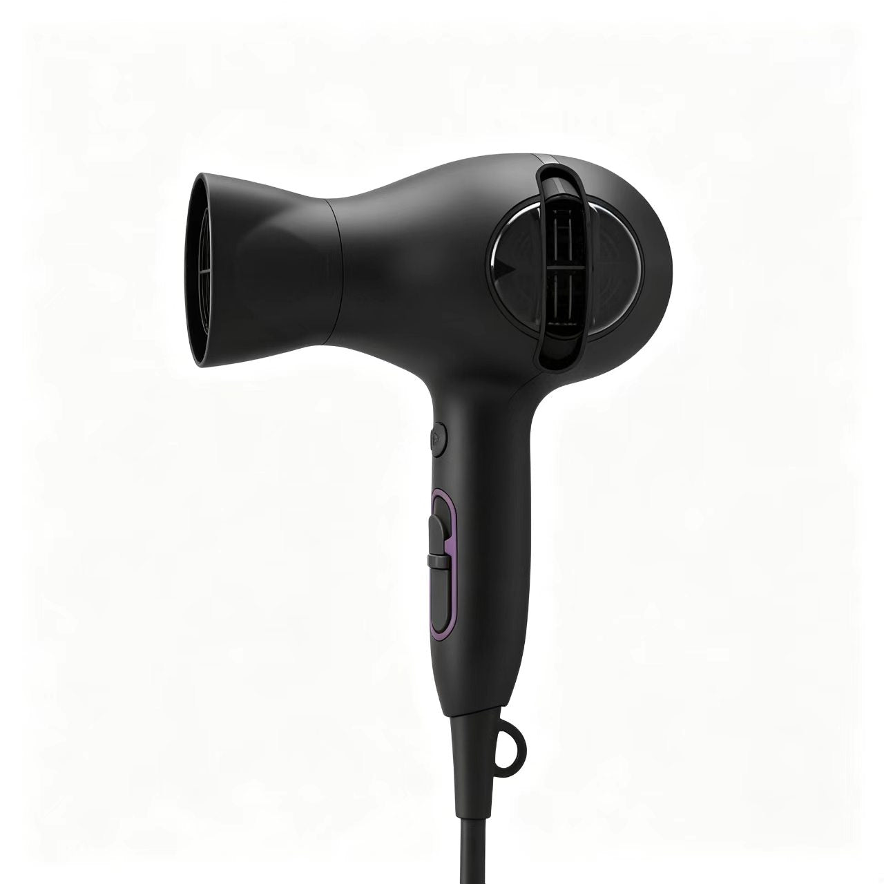 Black hair dryer front view