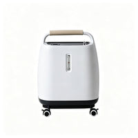 Home oxygen concentrator with handle and wheels