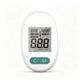 Blood glucose meter with high-contrast display showing glucose readings
