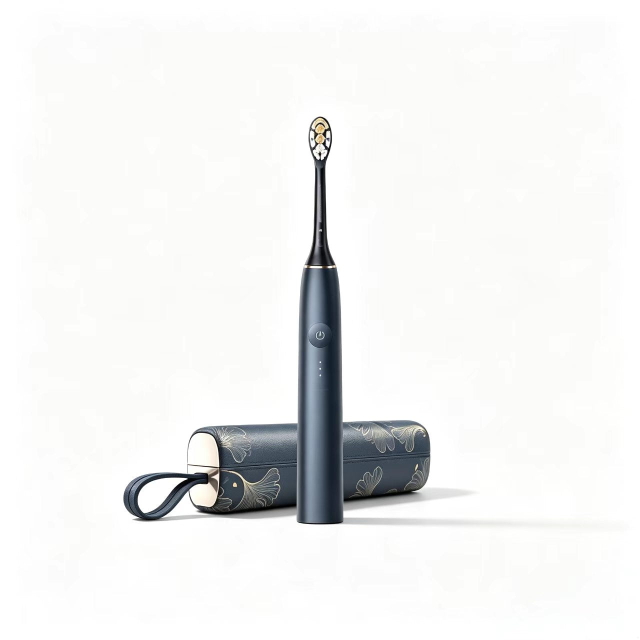 Electric toothbrush with travel case and charging base