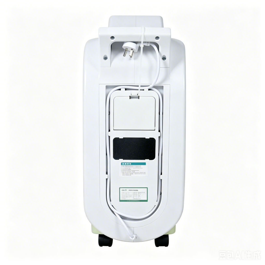 Home oxygen concentrator with flow meter and control panel